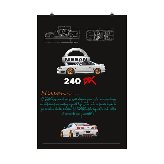 Nissan 240SX Matte Vertical Poster - Car Enthusiast Decor - CreativeRino