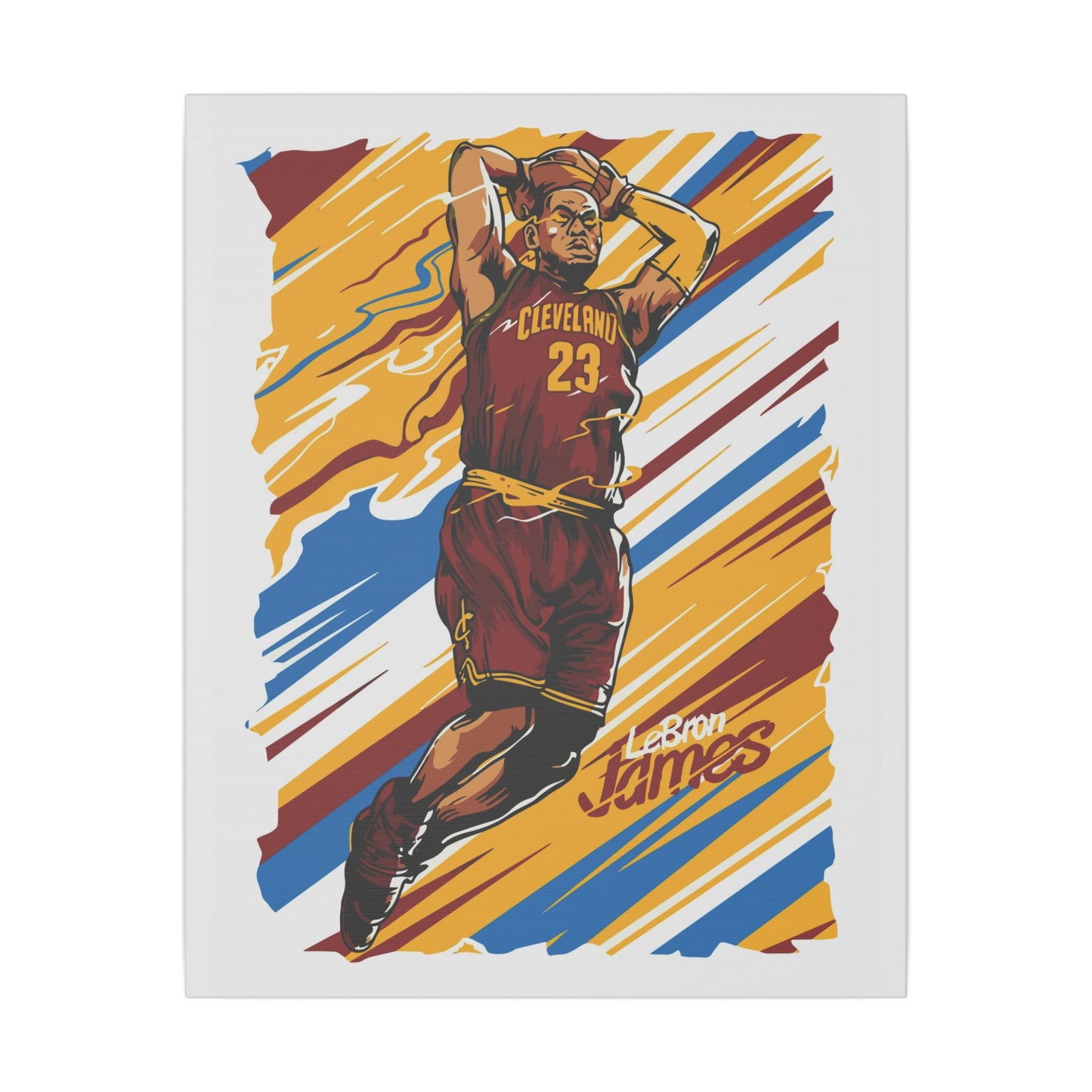 LeBron James Canvas Art - Colorful Sports Wall Decor - CreativeRino