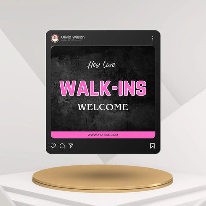 Walk Ins Welcome Flyer Template | Social Media Flyer Template CreativeRino
