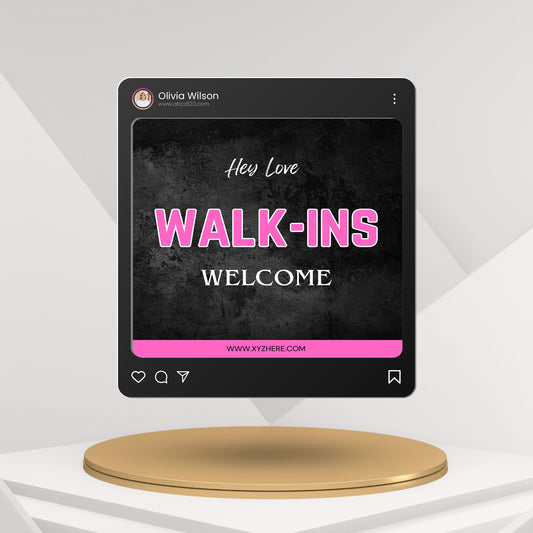 Walk Ins Welcome Flyer Template | Social Media Flyer Template