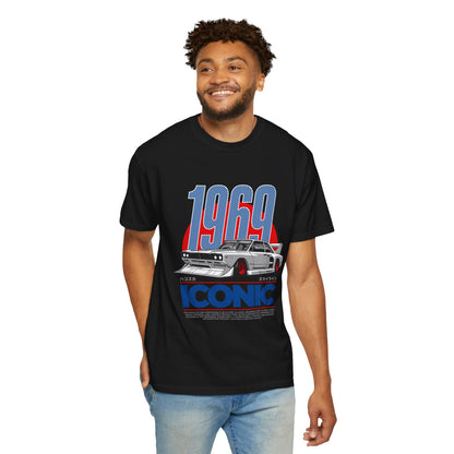 1969 Iconic Car Unisex Garment-Dyed T-Shirt - Perfect for Car Enthusiasts - CreativeRino