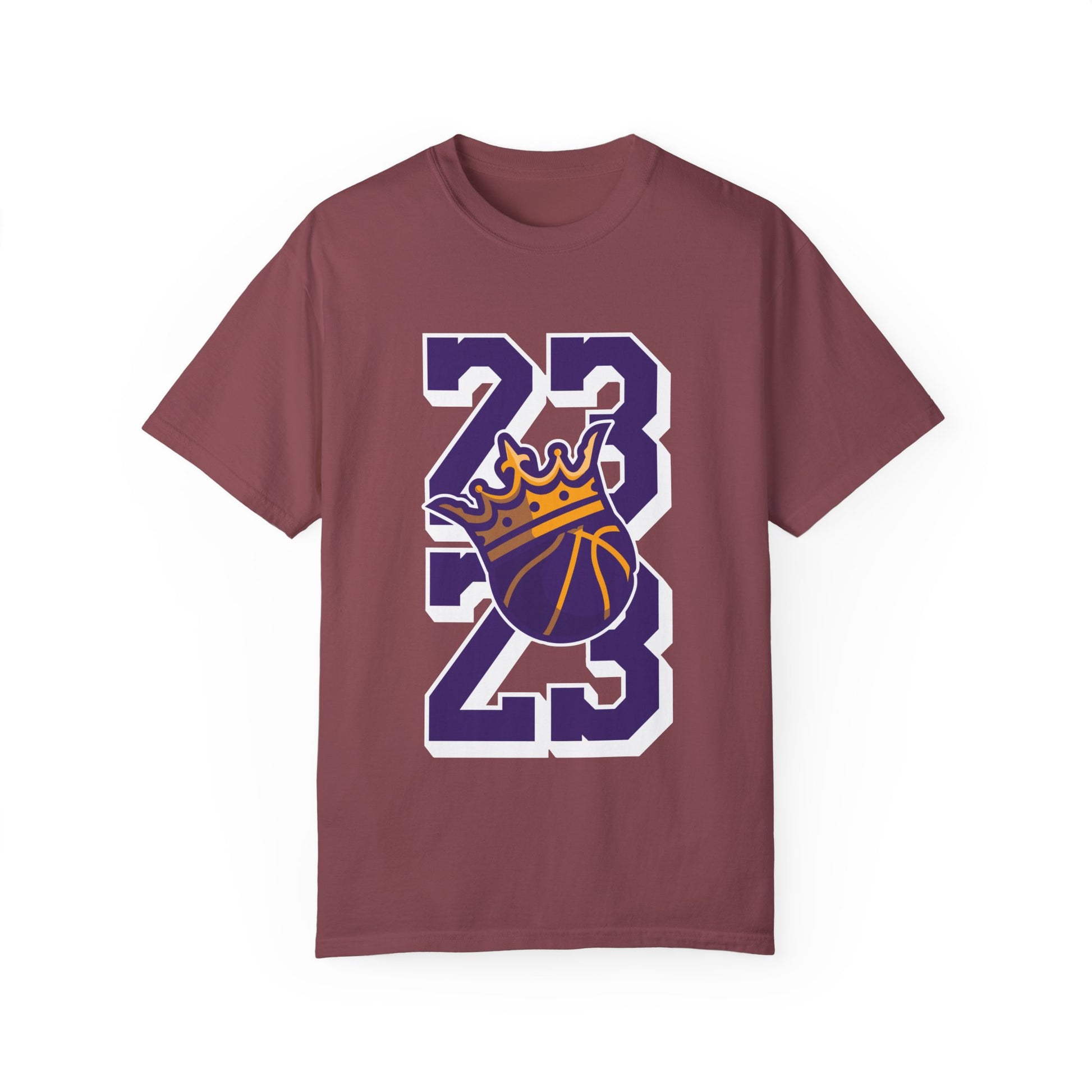 Lebron James King of the Court Unisex Garment-Dyed T-shirt - Basketball 23 Tee Design - CreativeRino