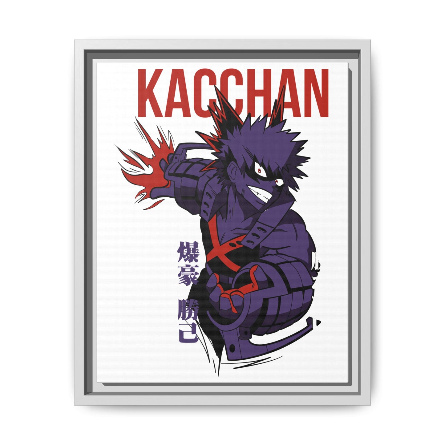 Kacchan Framed Matte Canvas Art - My Hero Academia Anime Wall Decor for Fans - CreativeRino