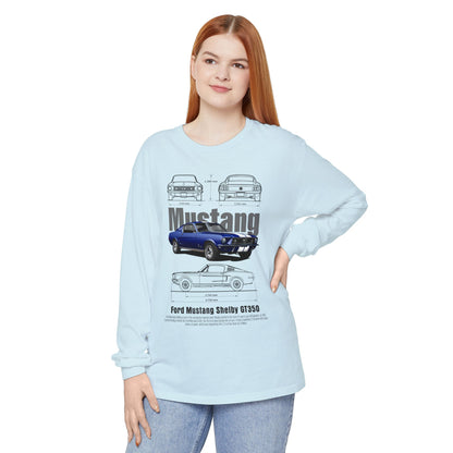 Ford Mustang Shelby GT350 Long Sleeve T-Shirt - Classic Car Lover's Apparel - CreativeRino