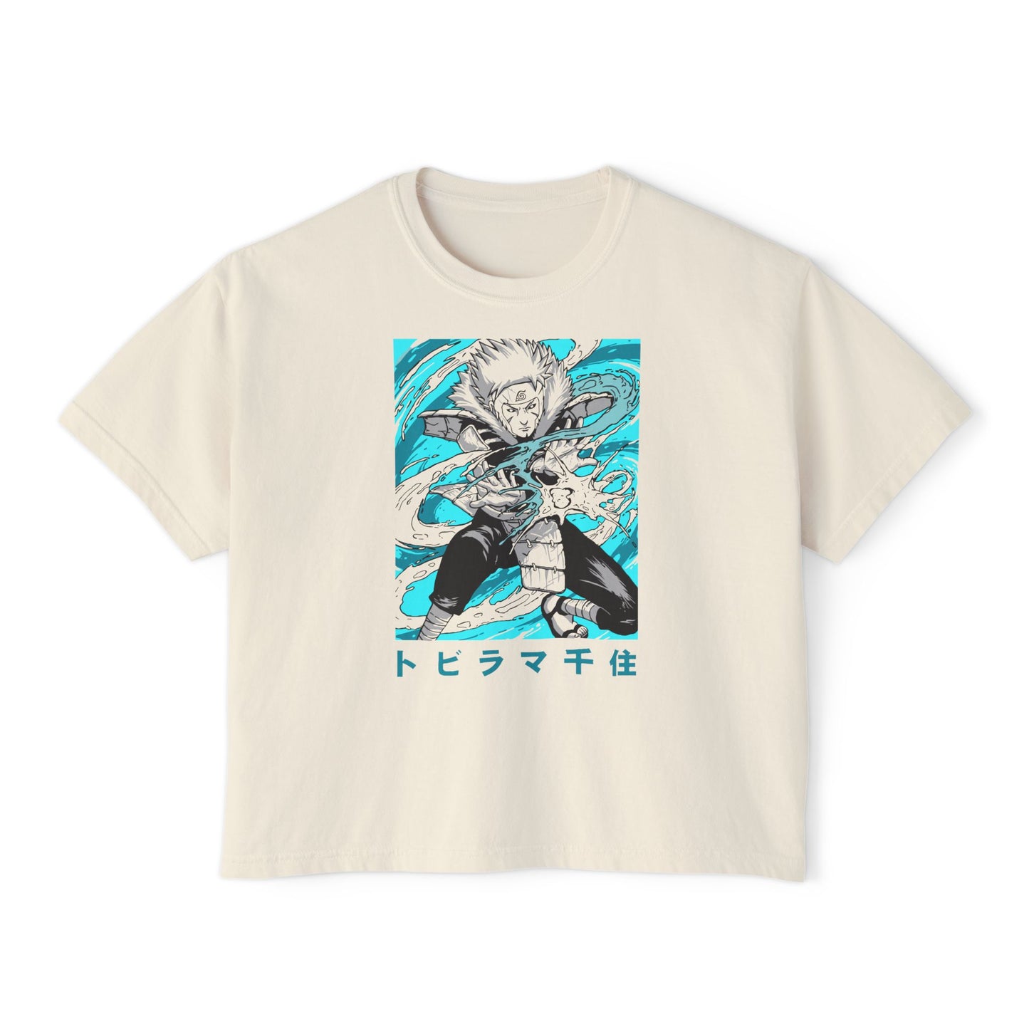 Women Boxy Tee with Anime Design - Stylish Naruto Graphic T-shirt for Fans - CreativeRino