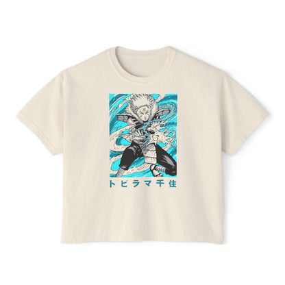 Women Boxy Tee with Anime Design - Stylish Naruto Graphic T-shirt for Fans - CreativeRino