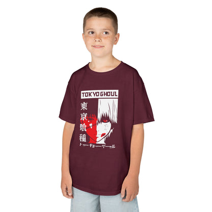 Tokyo Ghoul Kids Heavy Cotton Tee - Cool Anime Graphic T-shirt - CreativeRino