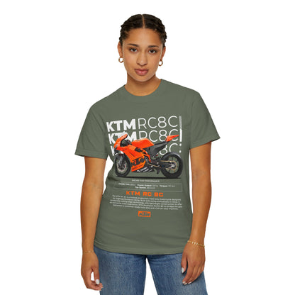 KTM RC 8C Unisex Garment-Dyed T-Shirt - Perfect for Motorcycle Enthusiasts - CreativeRino