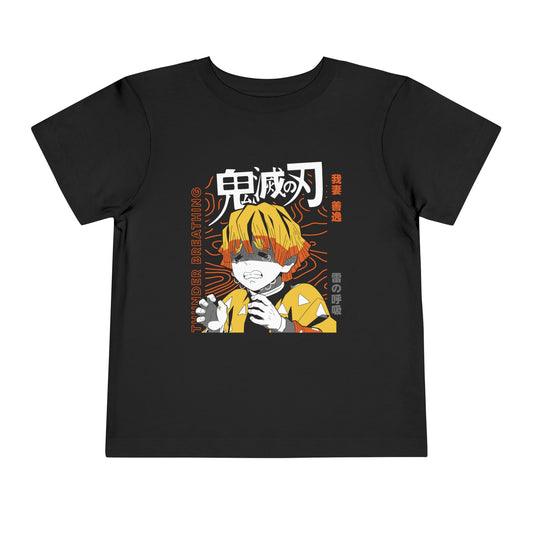 Demon Slayer Toddler Short Sleeve Tee - Anime-Inspired Design with Yonder Breathing - CreativeRino