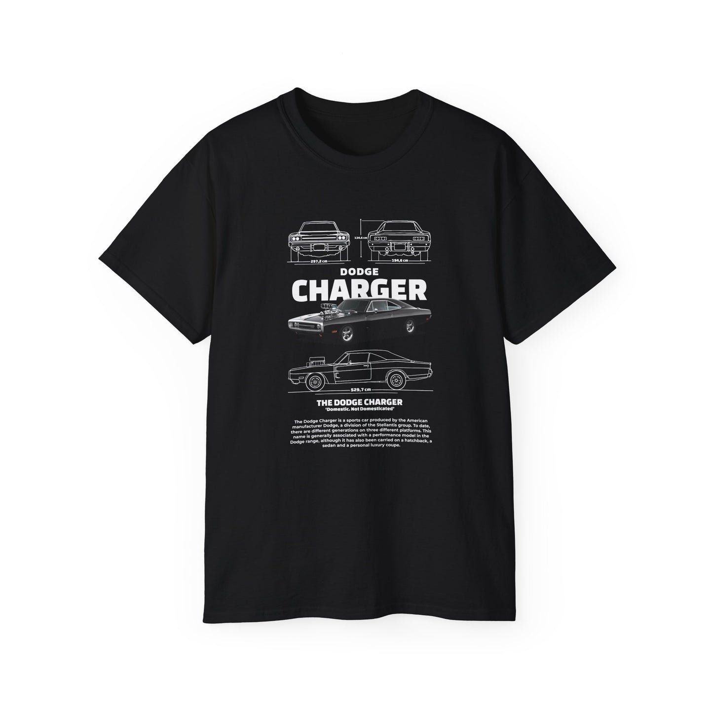 Dodge Charger 1970 Graphic Unisex Tee - Perfect T-shirt for Car Enthusiasts - CreativeRino