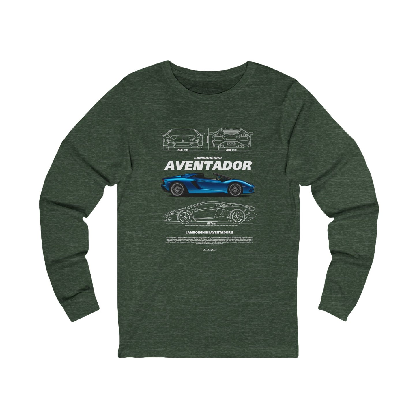 Lamborghini Aventador Unisex Long Sleeve Tee – Perfect for Car Enthusiasts - CreativeRino