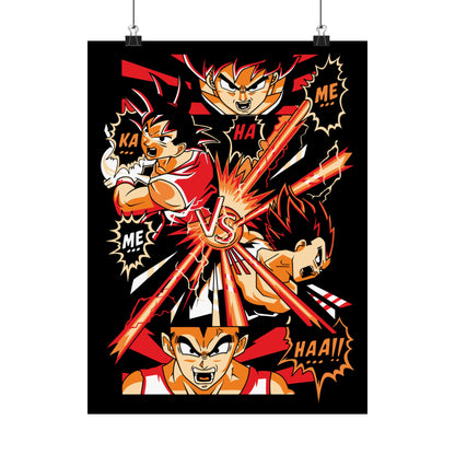 Dragon Ball Anime Battle Matte Vertical Poster - Perfect for Home Decor and Fan Gifts - CreativeRino