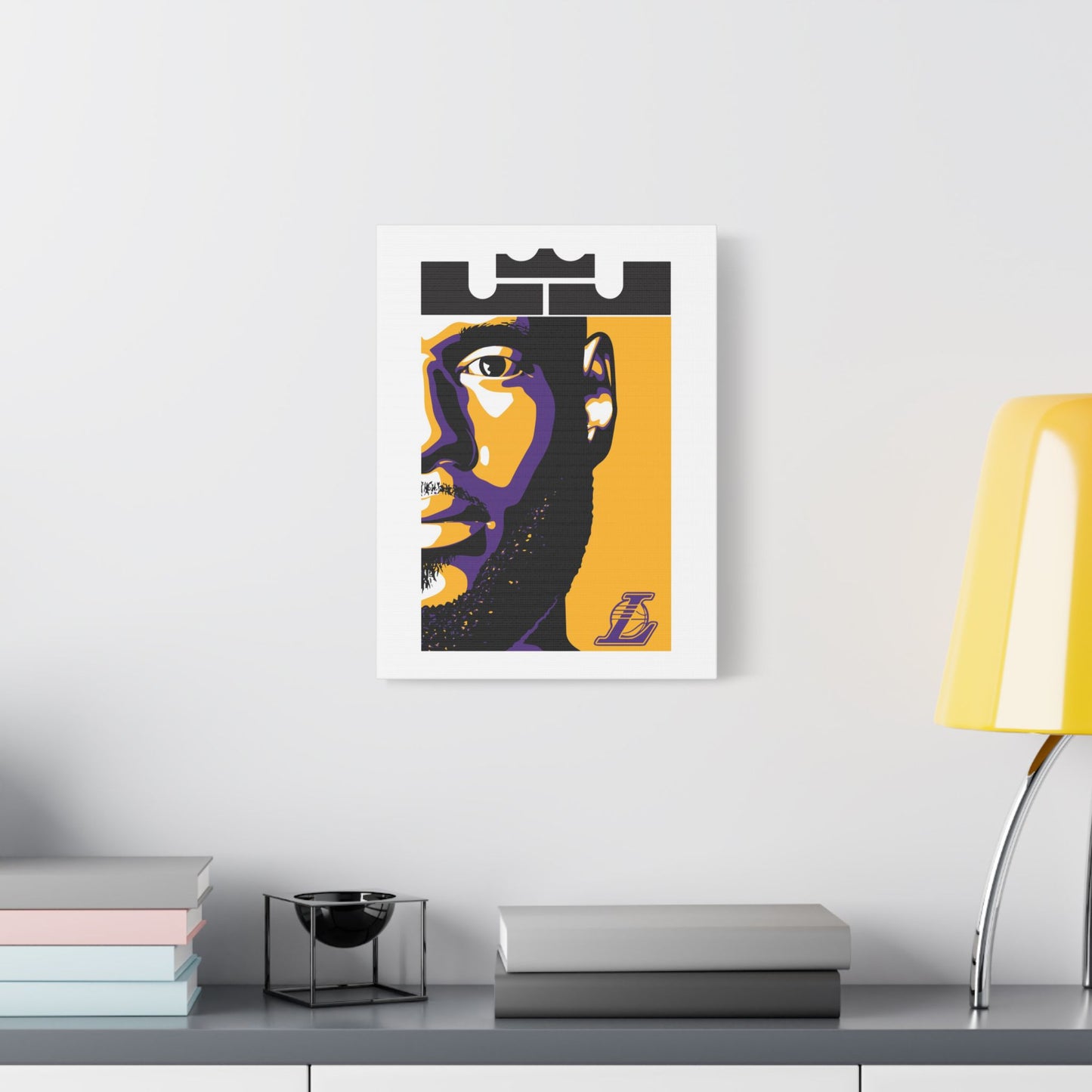LeBron James Satin Canvas Art - Stretched Wall Decor for Sports Fans - CreativeRino