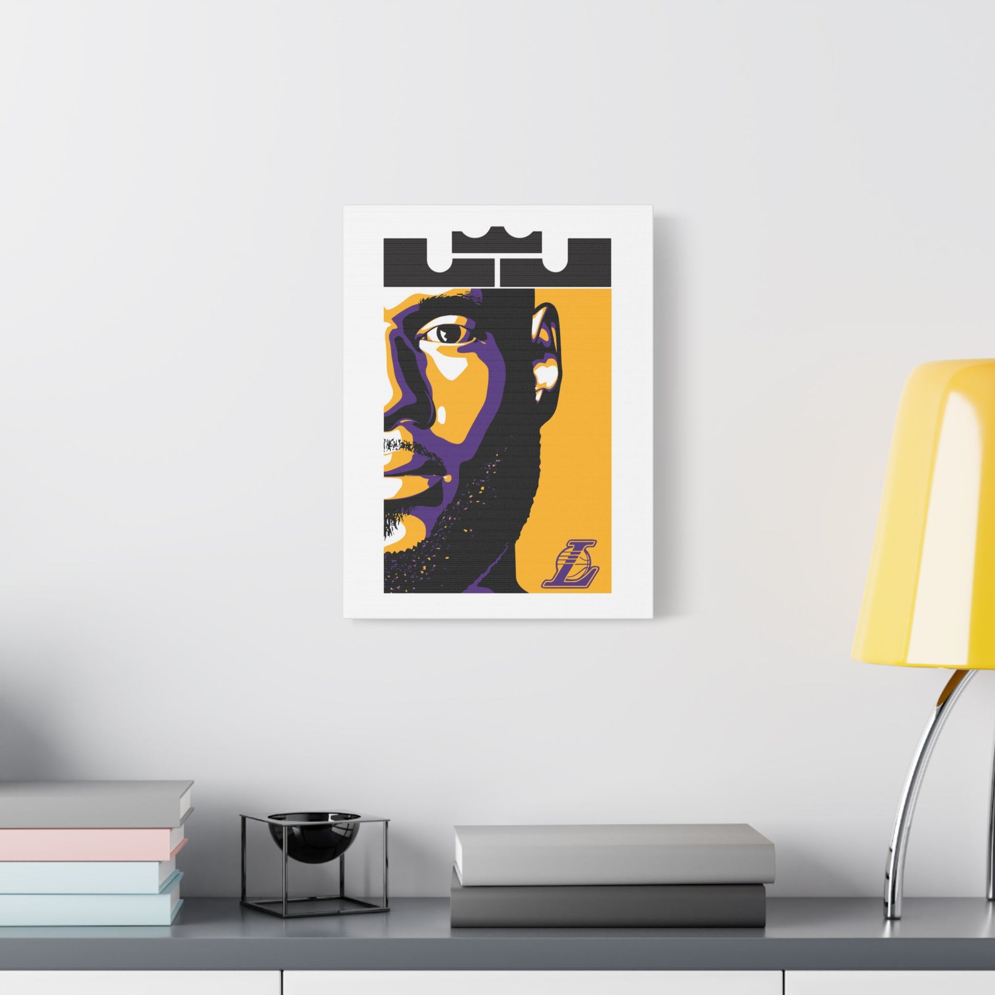 LeBron James Satin Canvas Art - Stretched Wall Decor for Sports Fans - CreativeRino