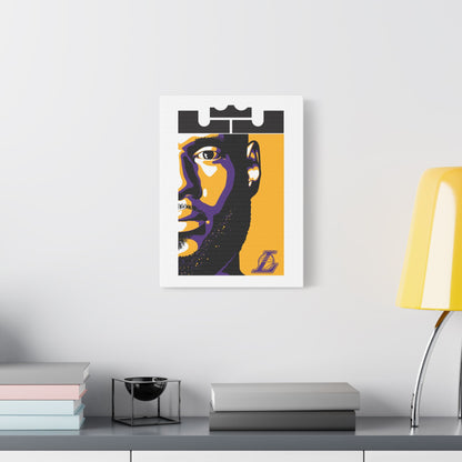 LeBron James Satin Canvas Art - Stretched Wall Decor for Sports Fans - CreativeRino