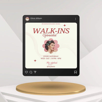 Walk Ins Welcome Flyer Canva Template | Social Media Flyer Template CreativeRino