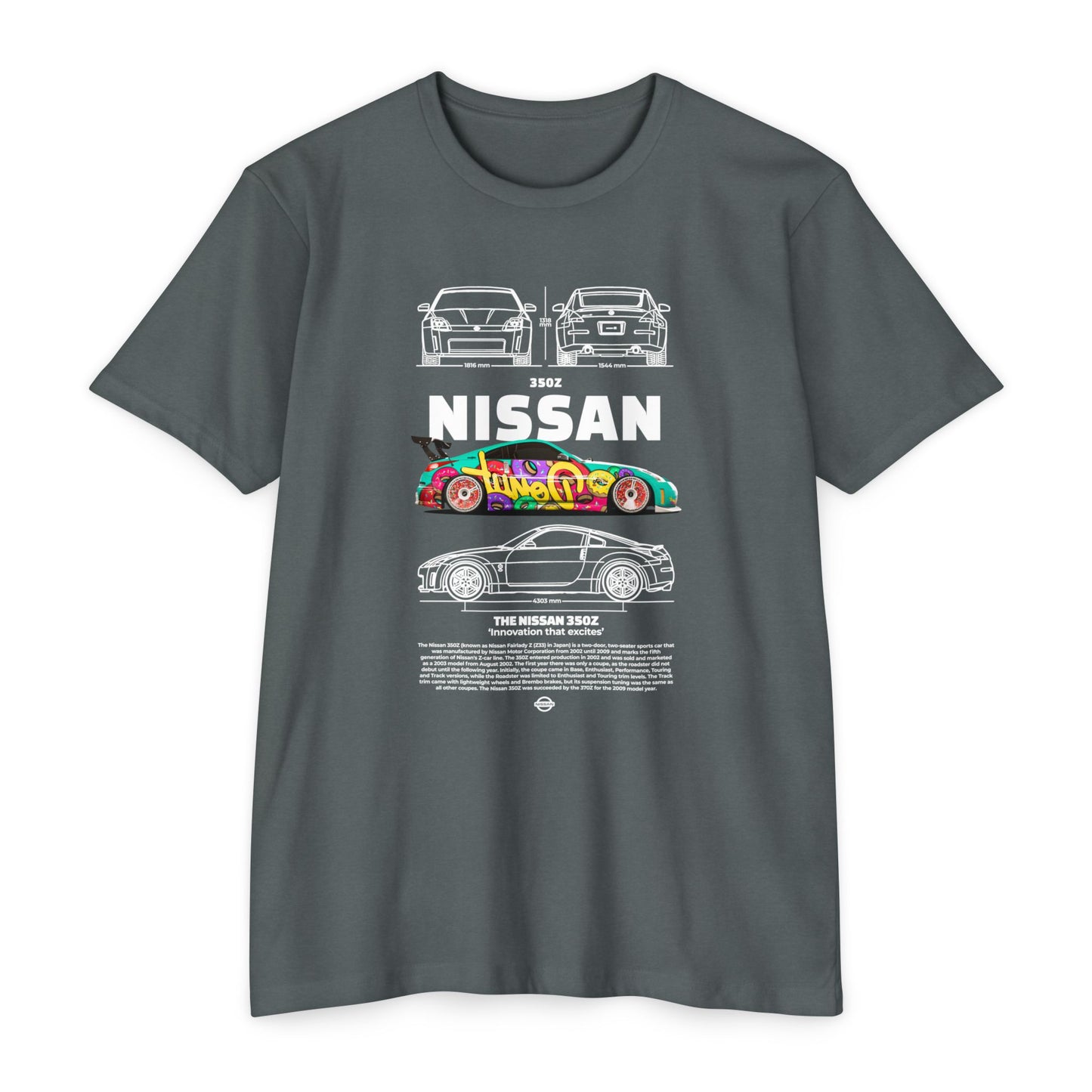 Vintage Nissan 350Z Unisex T-Shirt | Automotive Racing Graphic Tee - CreativeRino