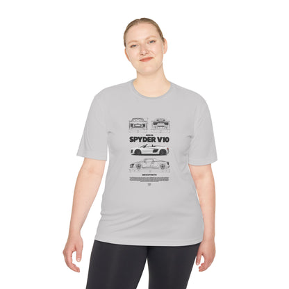 Spyder V10 Unisex Moisture Wicking Tee - Car Enthusiast Apparel - CreativeRino
