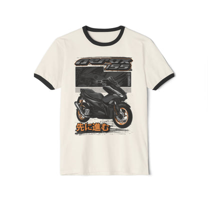 Retro Scooter Enthusiast Ringer T-Shirt - CreativeRino