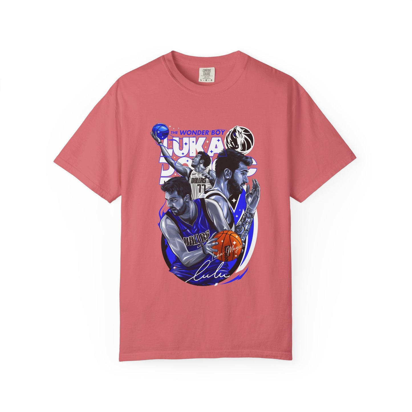 Unisex Garment-Dyed T-shirt | Luka Doncic "The Wonder Boy" Basketball Tee - CreativeRino