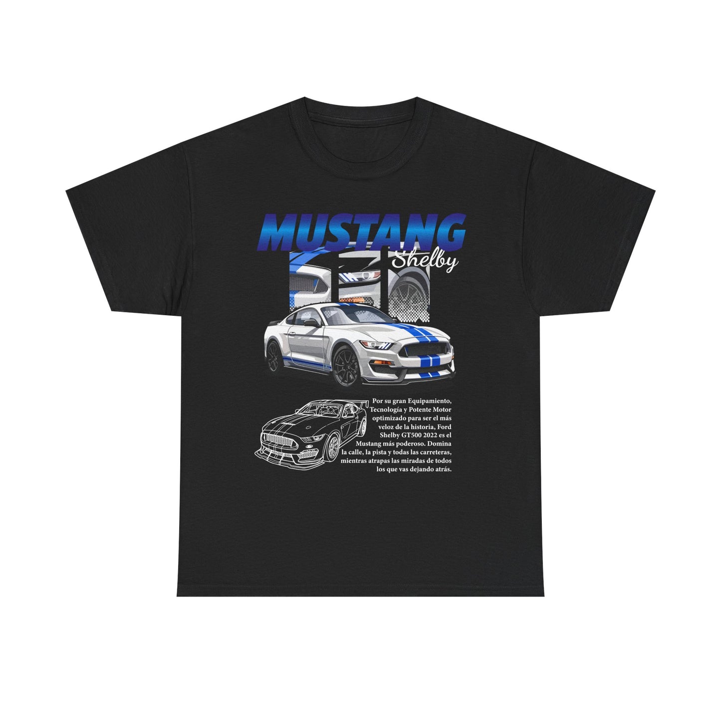 Mustang Shelby Graphic Tee – Perfect T-shirt for Car Enthusiasts - CreativeRino