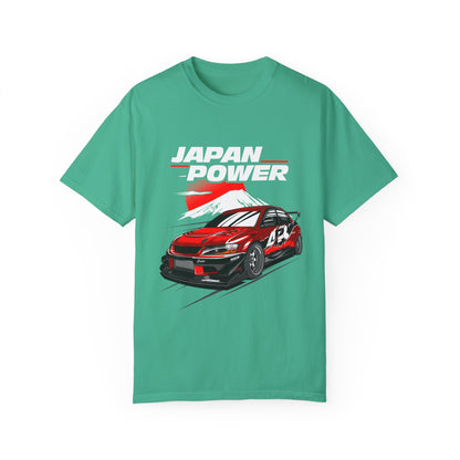 Japan Power Car Unisex Garment-Dyed T-shirt - Perfect T-shirt for Car Enthusiasts - CreativeRino