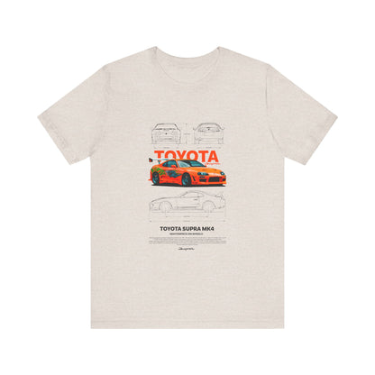Toyota Supra MK4 Unisex Jersey Tee - Car Enthusiast Graphic Shirt - CreativeRino