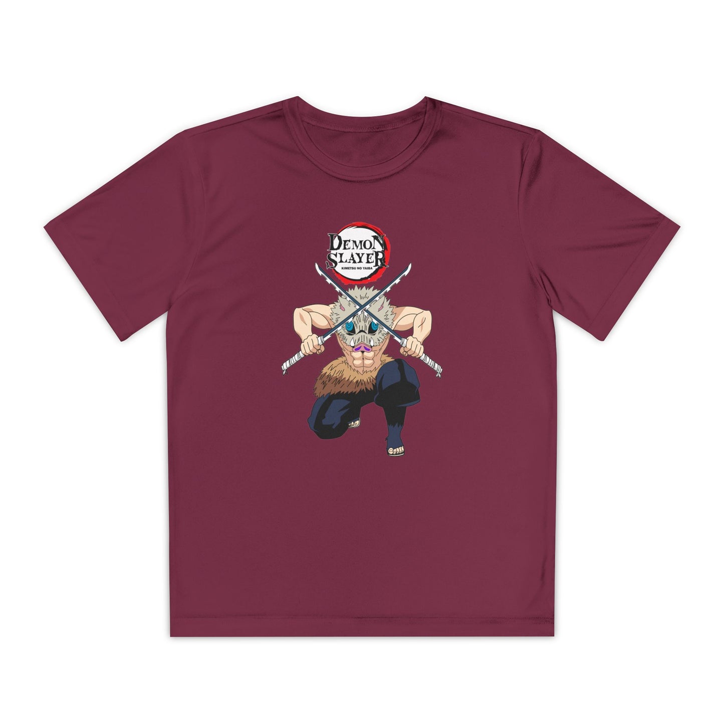 Youth Demon Slayer Competitor Tee - Bold Orange Anime T-shirt for Fans - CreativeRino
