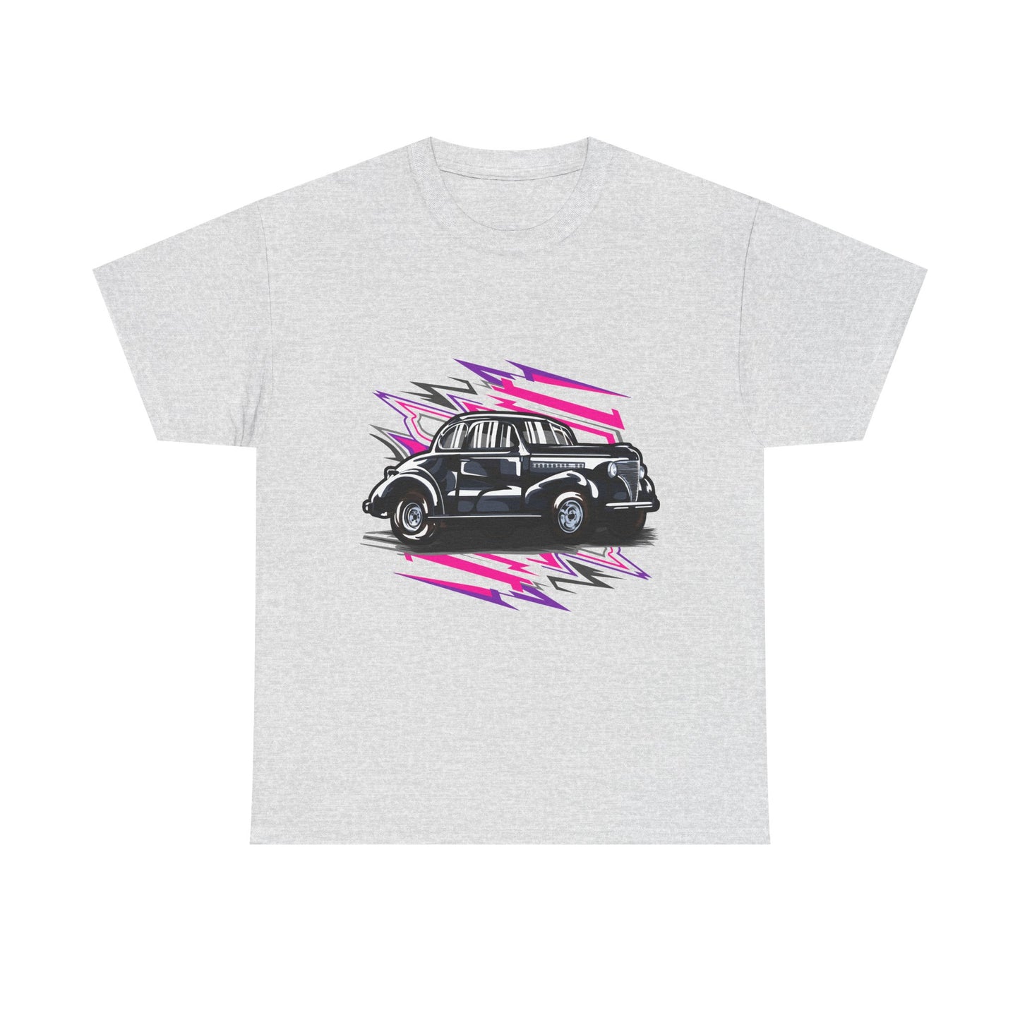 Retro Car Unisex Heavy Cotton Tee - Stylish Graphic T-shirt for Auto Enthusiasts - CreativeRino