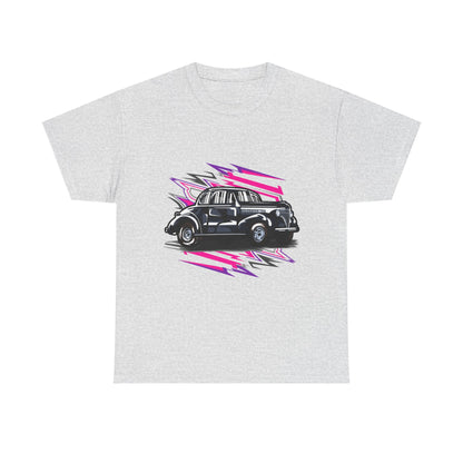 Retro Car Unisex Heavy Cotton Tee - Stylish Graphic T-shirt for Auto Enthusiasts - CreativeRino