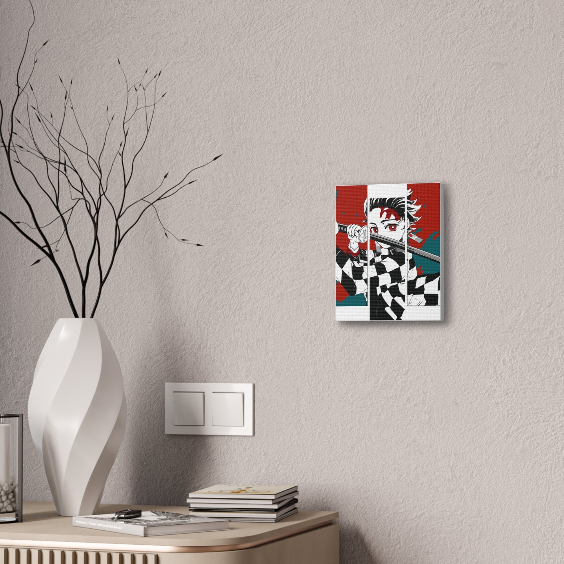 Demon Slayer Canvas Wall Art - Stretched Triptych - CreativeRino