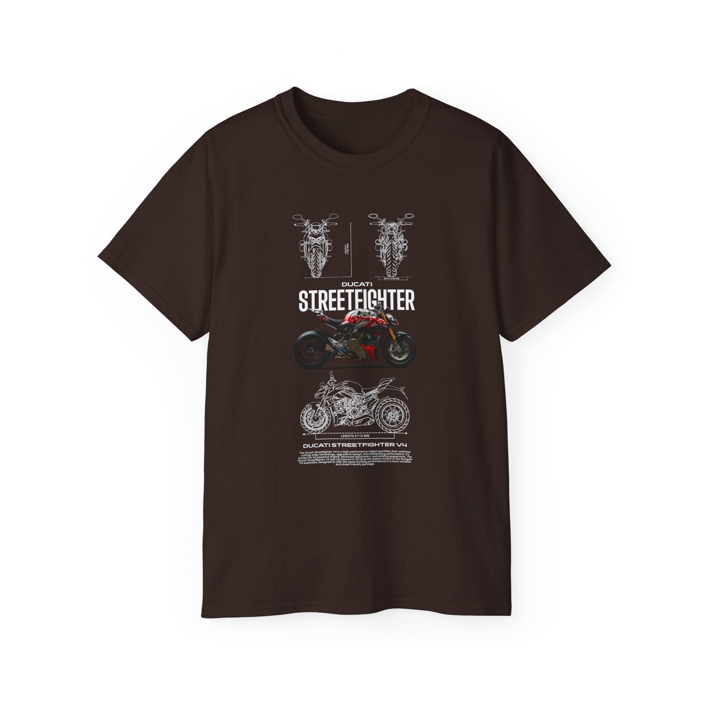 New Streetfighter V4 Motorcycle Graphic Unisex Tee - Perfect T-shirt for Riders and Enthusiasts - CreativeRino