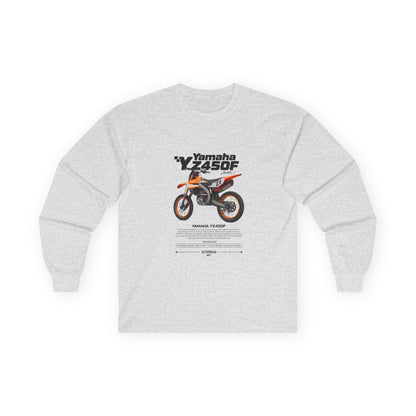 Yamaha YZ450F Long Sleeve Tee - Racing Enthusiast Apparel Motorcycle T-shirt - CreativeRino