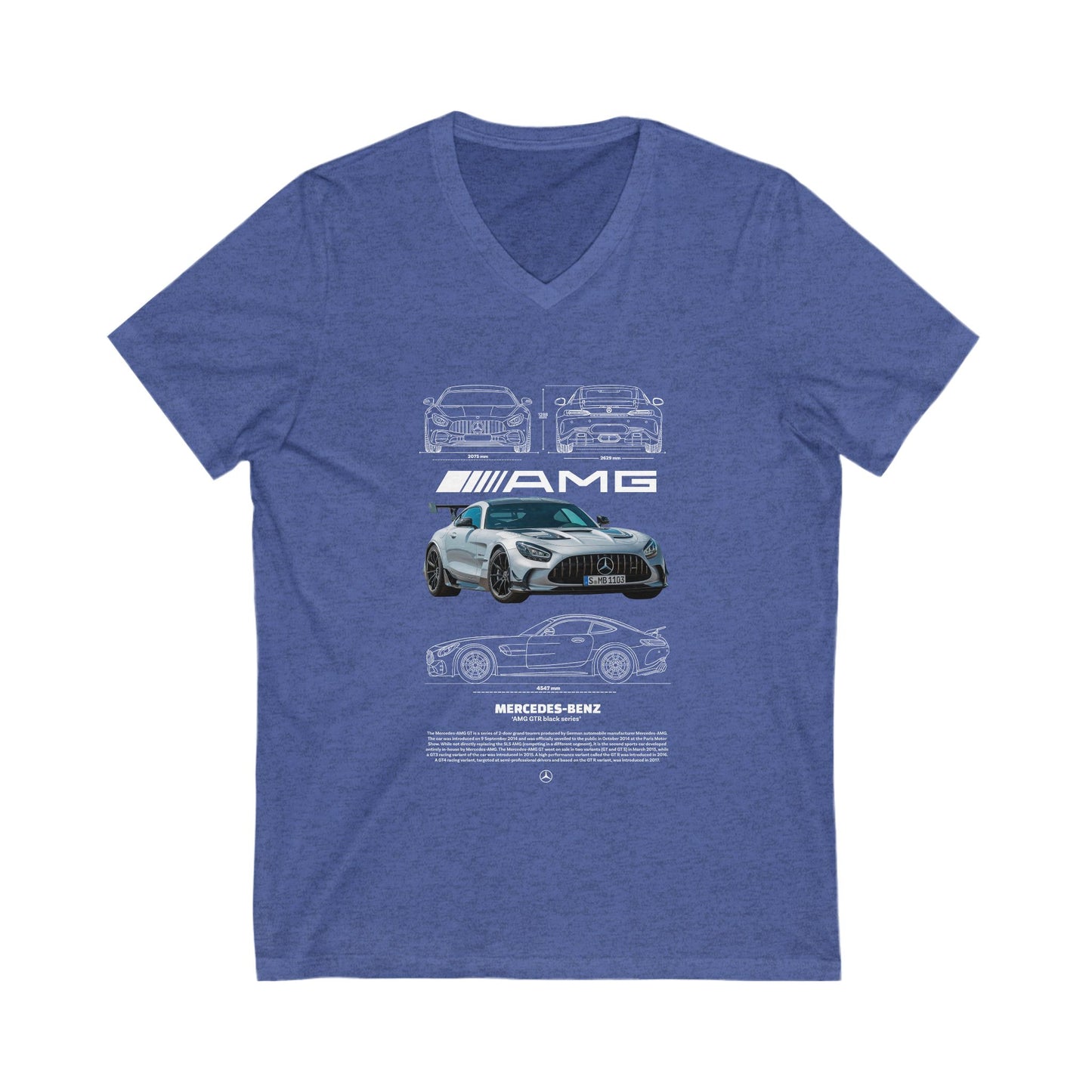 Mercedes-Benz AMG V-Neck Tee for Car Enthusiasts - CreativeRino