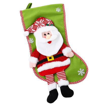 Whimsical 3D Long Legs Christmas Socks | Cartoon Santa Claus Gift Bag & Hanging Decoration Pendant eprolo