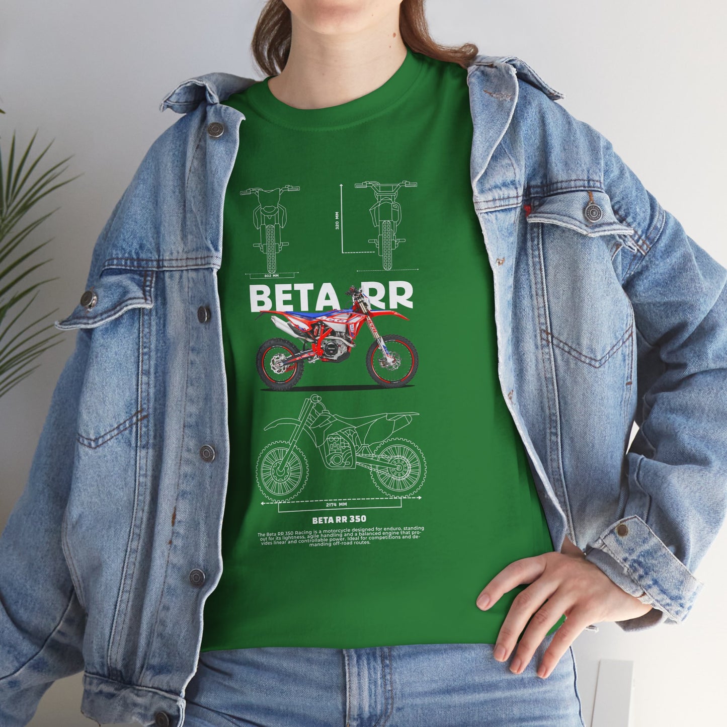 Unisex Heavy Cotton Tee - Beta RR Motorcycle Graphic T-shirt - CreativeRino