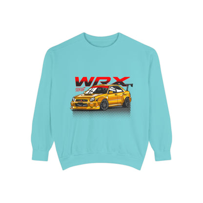 Gold Subaru WRX STI Car Unisex Sweatshirt | Car Enthusiast Apparel | Perfect for Gifts - CreativeRino