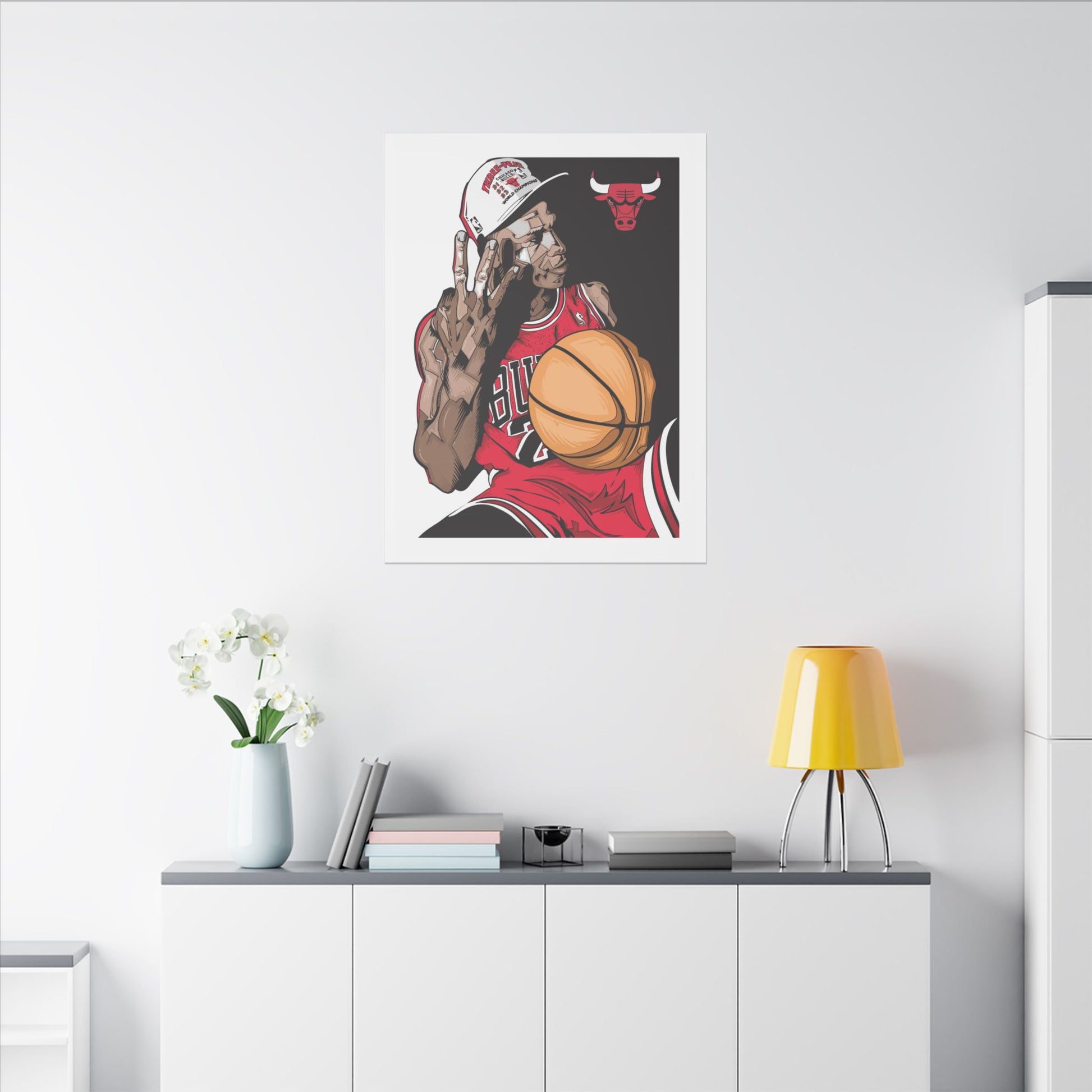 Michael Jordan Matte Canvas Wall Art Featuring Iconic Basketball Moments - CreativeRino