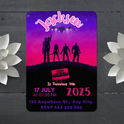 Guardians of the Galaxy Birthday Invitation Template - CreativeRino