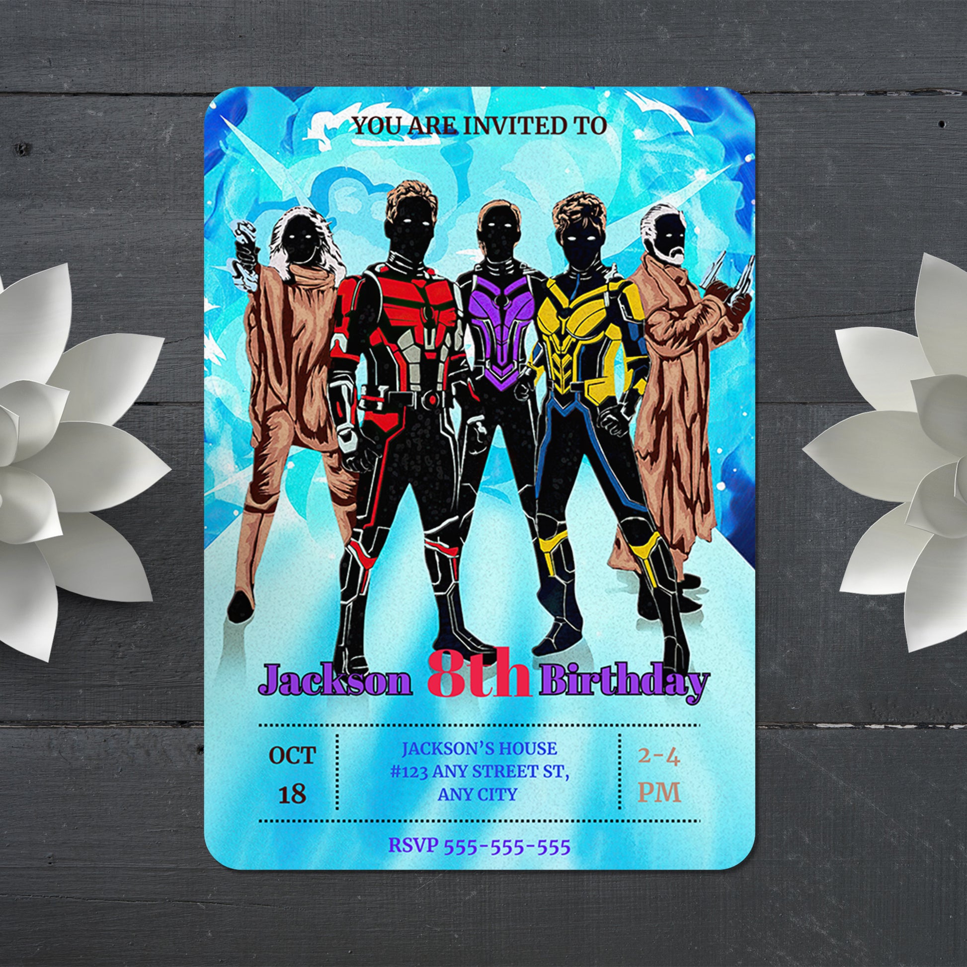 Ant Man Birthday Invitation Template - CreativeRino