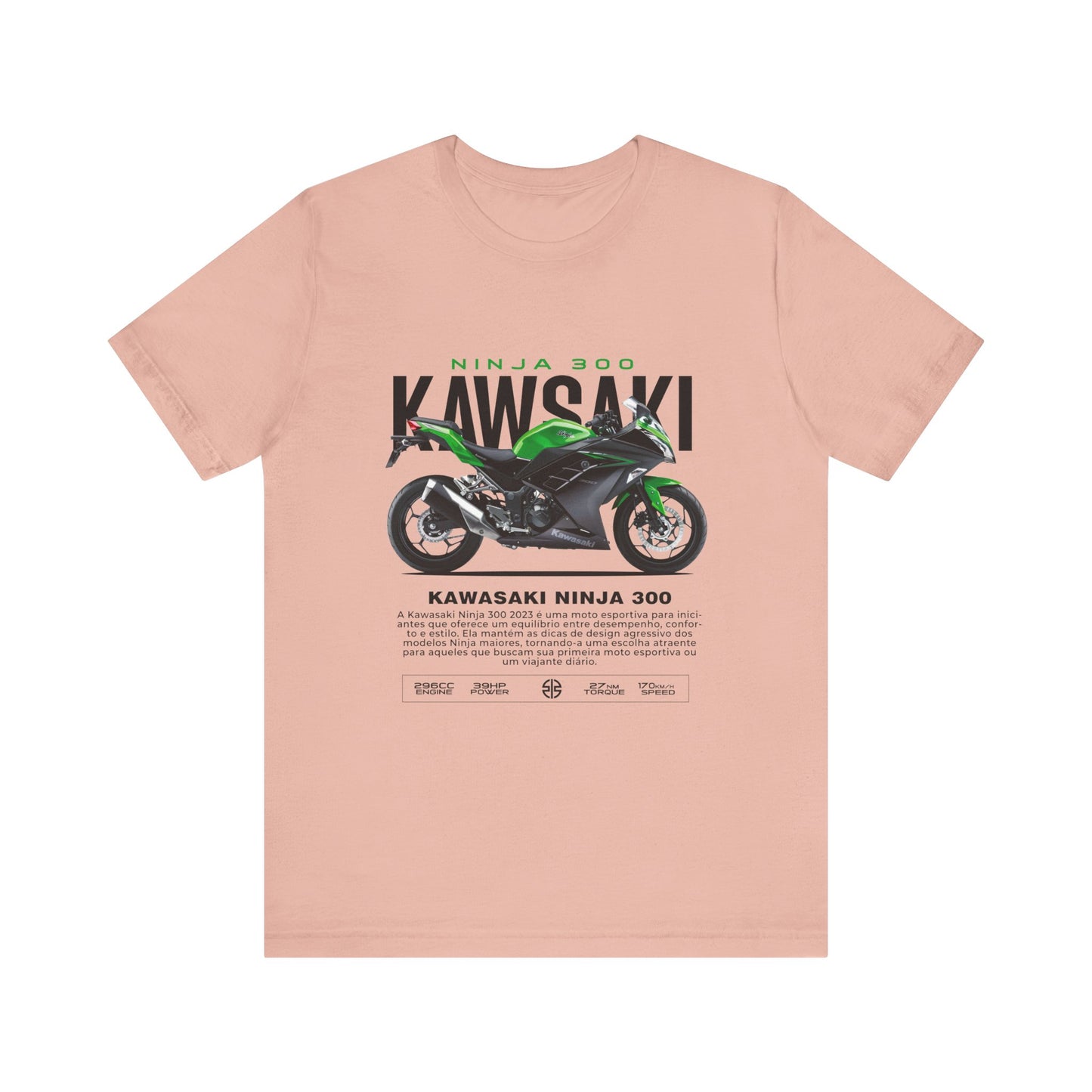 Kawasaki Ninja 300 Unisex T-Shirt - Vintage Motorcycle Graphic Tee - CreativeRino