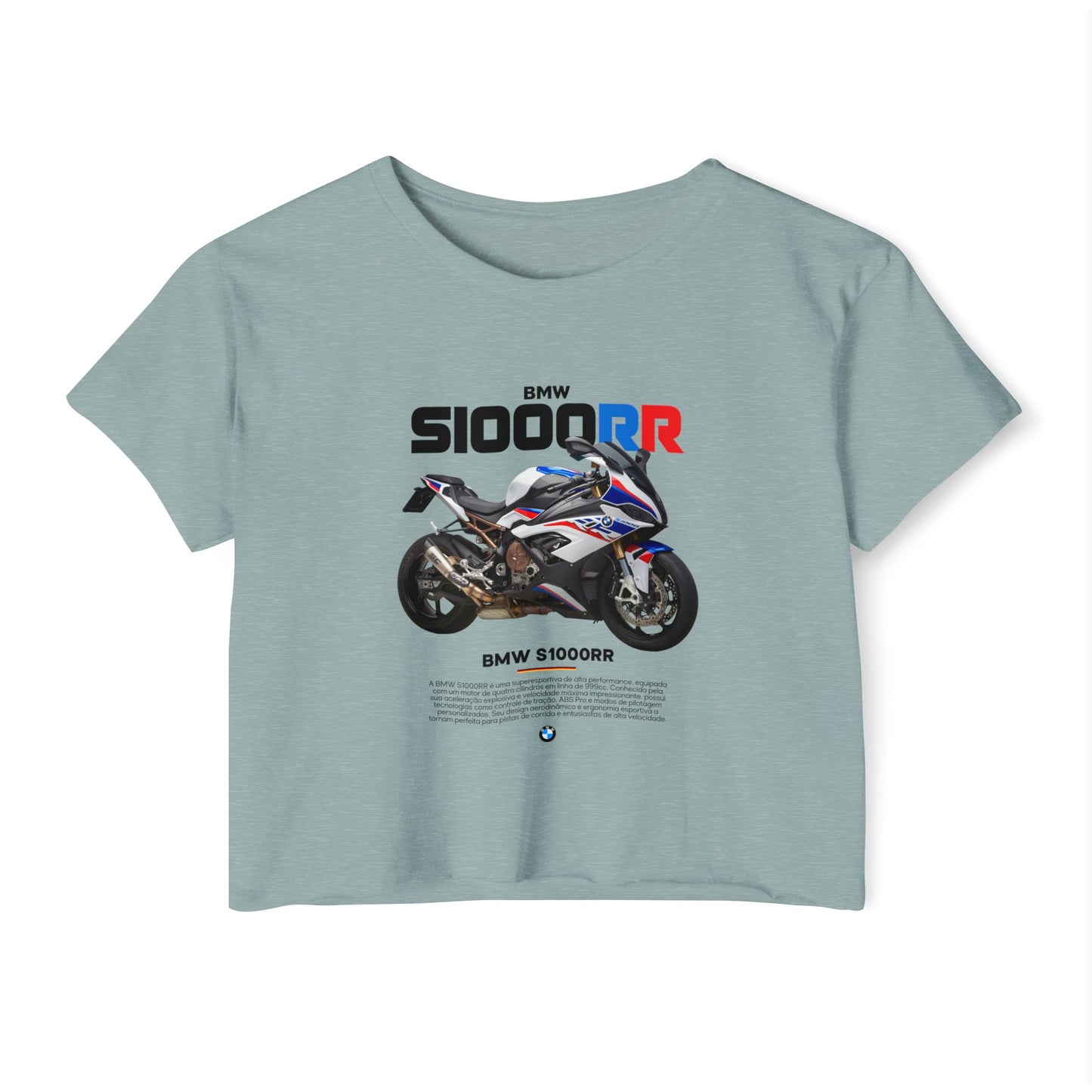 BMW S1000RR Women's Festival Crop Top - Stylish Motorcycle T-shirt - CreativeRino