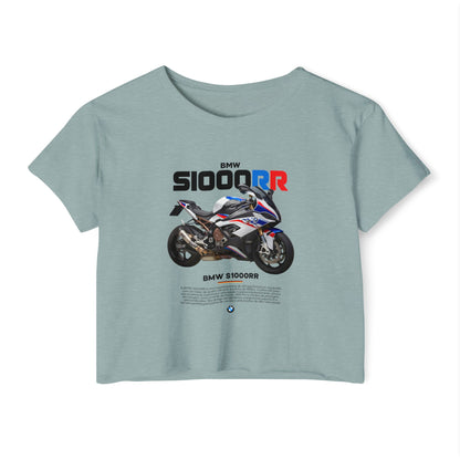 BMW S1000RR Women's Festival Crop Top - Stylish Motorcycle T-shirt - CreativeRino