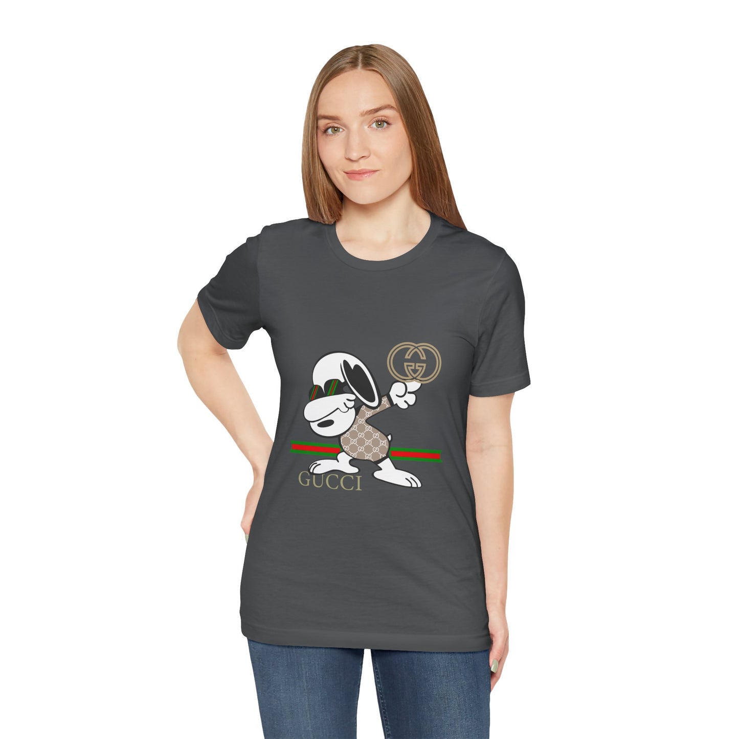 Snoopy Gucci Unisex Jersey Short Sleeve T-shirt - CreativeRino