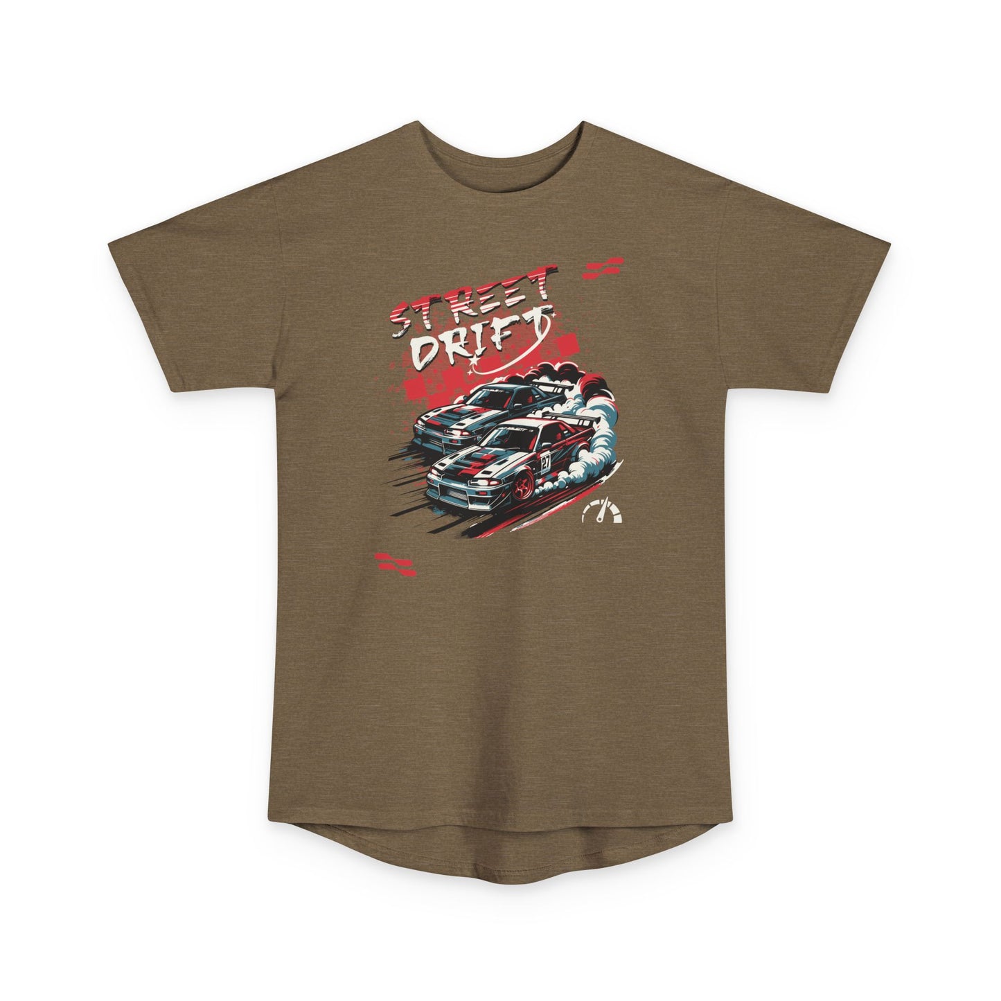 Street Drifter Unisex Long Body Urban Tee - Perfect T-ahirt for Car Enthusiasts - CreativeRino