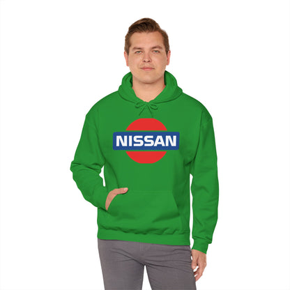 Nissan Logo Hoodie - Vintage Style Unisex Heavy Blend Sweatshirt - CreativeRino
