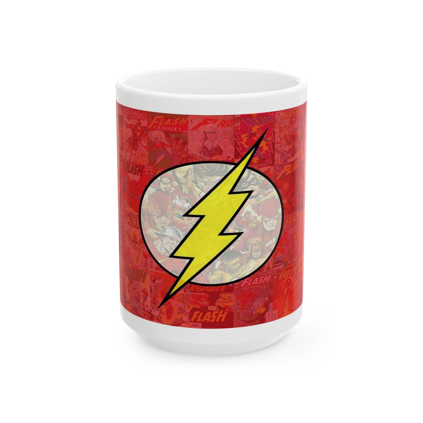 Flash Comic Ceramic Mug - Superhero Coffee Cup - CreativeRino