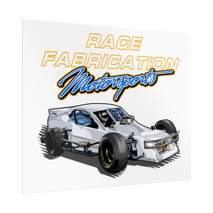 Racing Car Motorsports Art Print - Race Fabrication Poster - CreativeRino
