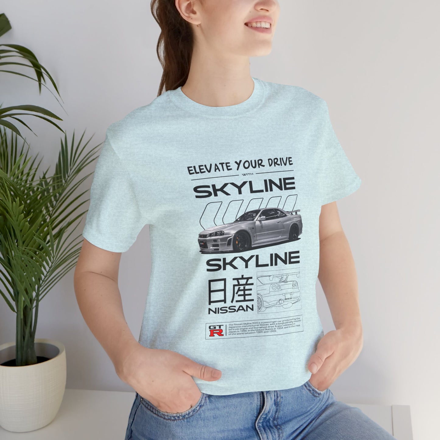 Nissan Skyline Graphic Tee - Elevate Your Drive - CreativeRino
