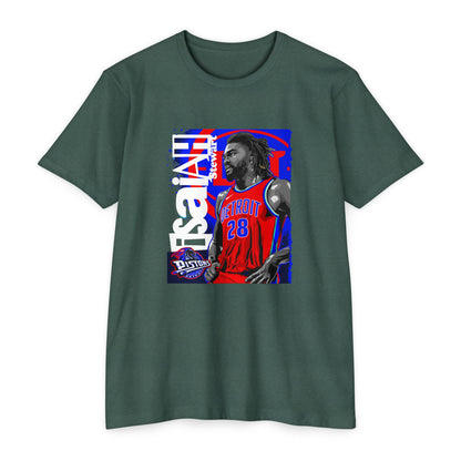 Isaiah Stewart Basketball Unisex CVC Jersey T-shirt - Vibrant Orange Graphic Tee - CreativeRino